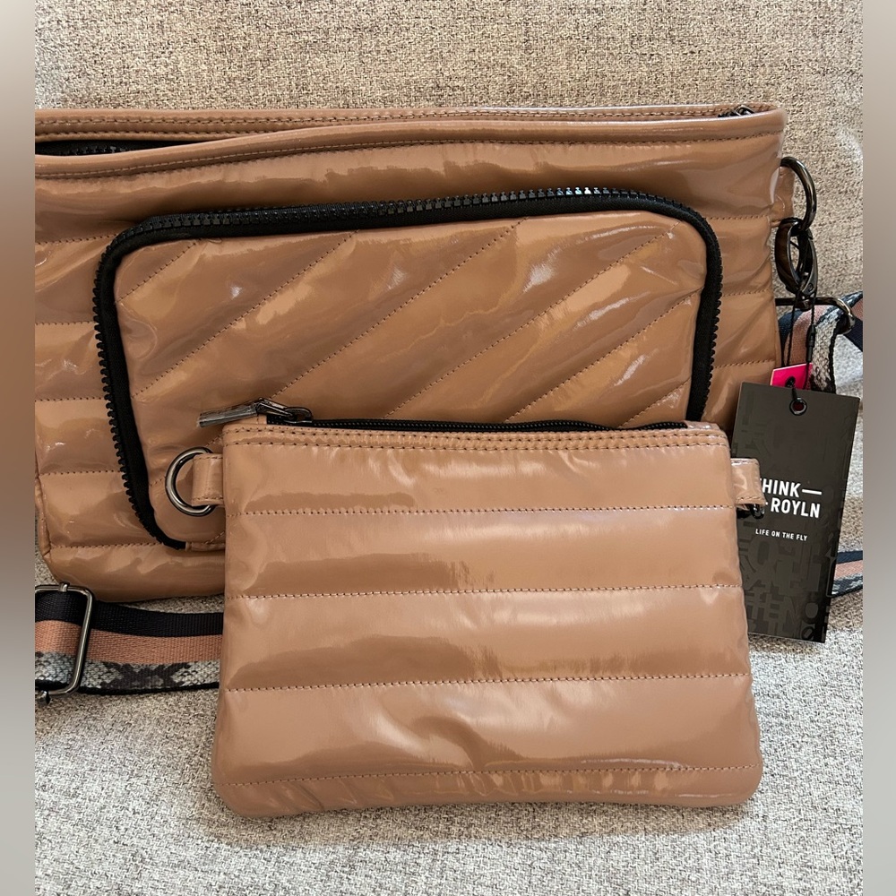 THINK ROYLN Tan Quilted Belt Bag